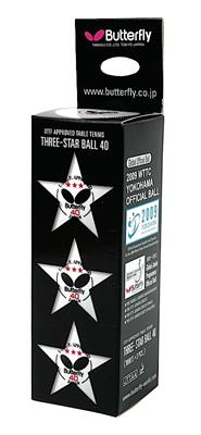 Butterfly 3 Star White (2 Dozen Balls)